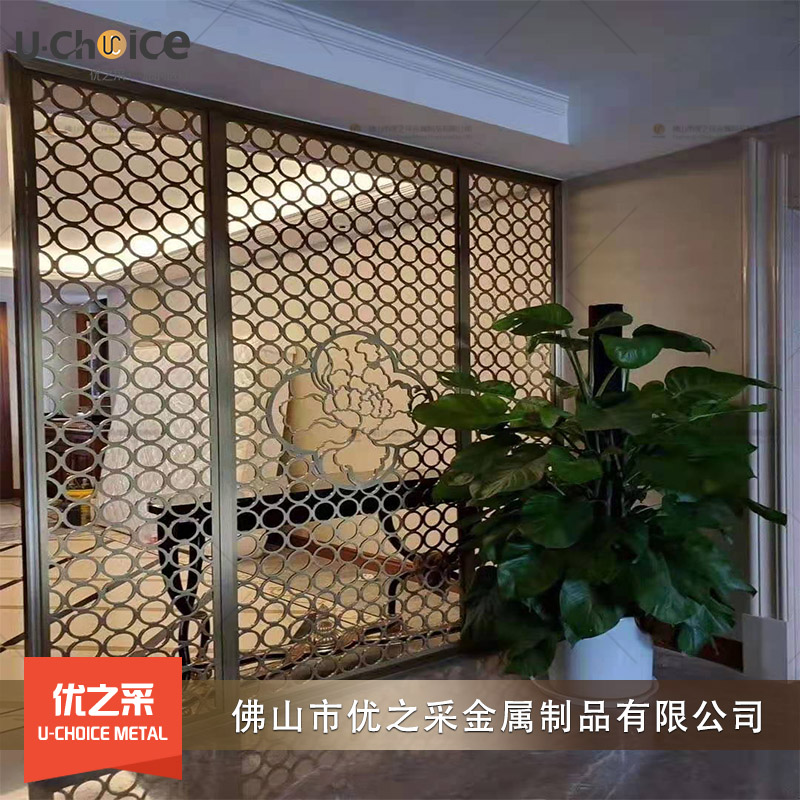 室內(nèi)裝飾不銹鋼屏風(fēng)隔斷