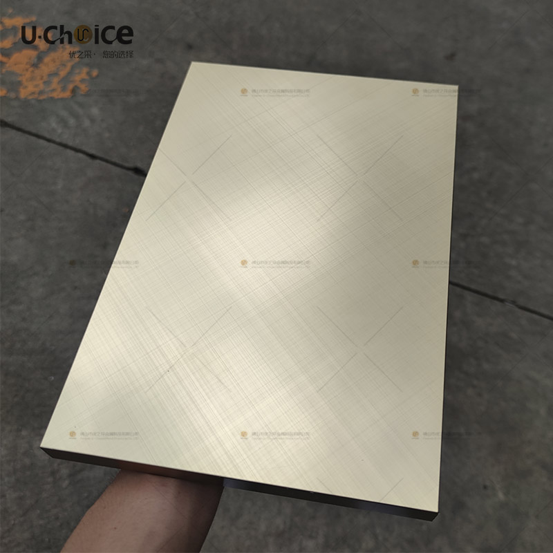 黃古銅不銹鋼蜂窩板