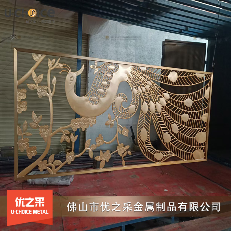雕刻鏤空鳳凰屏風隔斷廠家